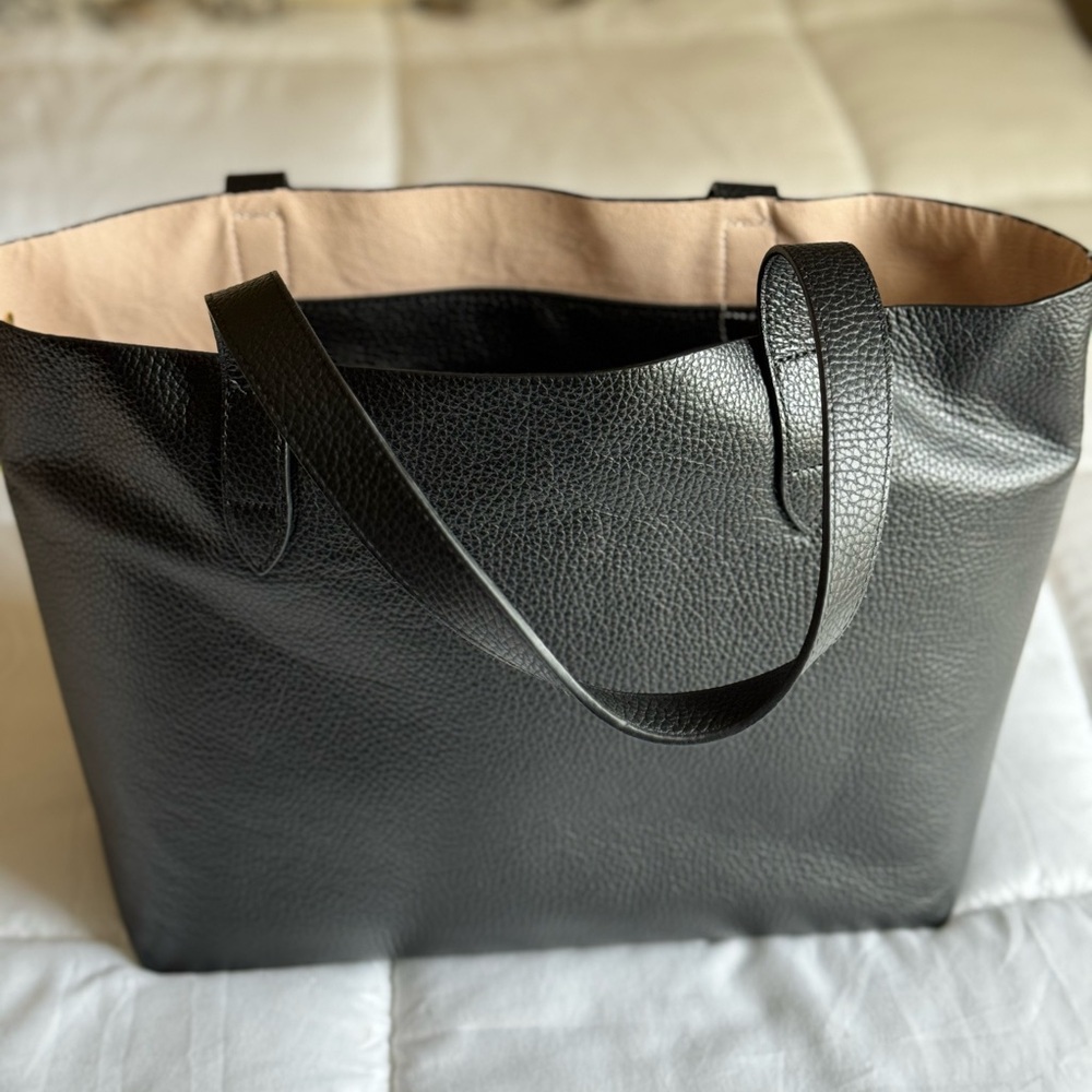 Gently used Cuyana structured leather tote